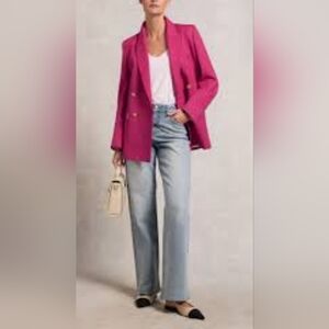 Women's Vintage Fundamental Things Petites Wool Blazer With Gold Buttons Sz-8